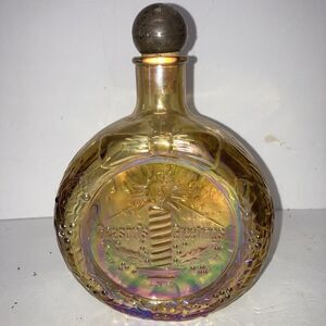 VTG Empty 1972 WHEATON GLASS CHRISTMAS DECANTER CANDLE FIRST EDITION USA